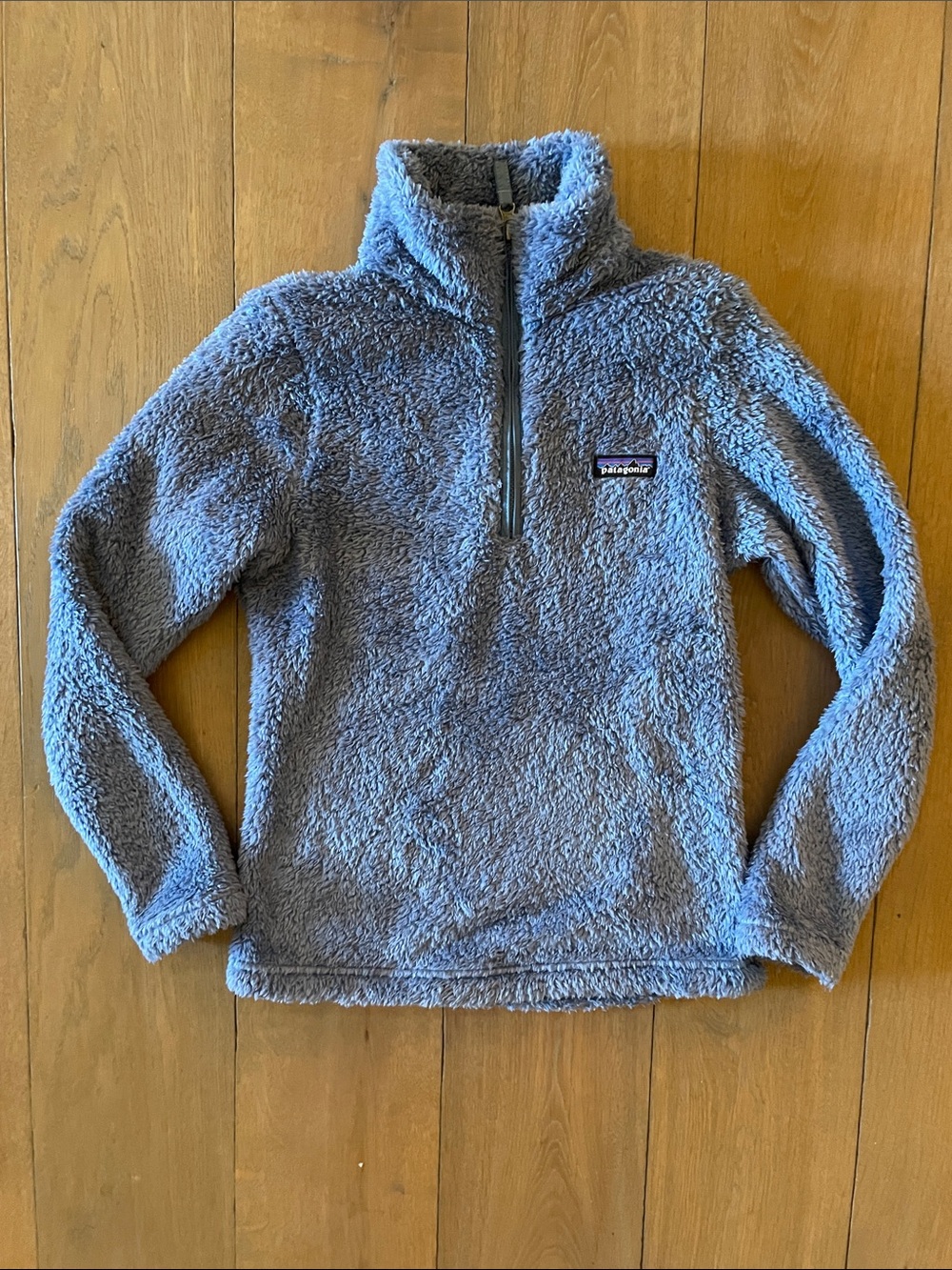 Patagonia Blue Plush Quarter-Zip Fleece Pullover- size XS